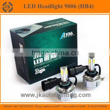 Hot Selling Three Sided LED 9006 Headlight Bulb Super Quality Waterproof LED Headlights 9006 HB4 Headlight LED