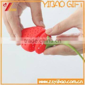 Custom straberry shape silicone tea bag strainer