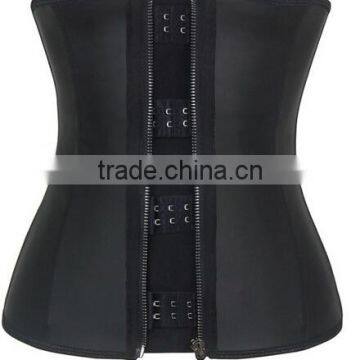 latex zipper waist cincher latex zip up shaper body shaper for women