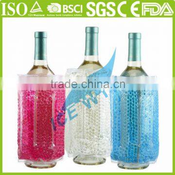 High Quality Wine Bottle Cooler Plastic Can Cooler Wine Freezer Bag