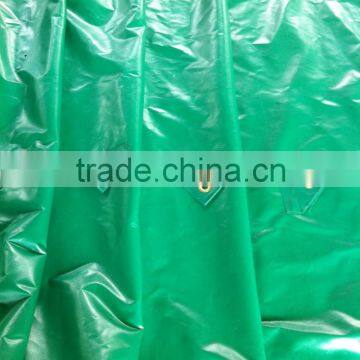 pvc tarpaulin fabric over with reinforced welding bond and pp rope with aluminium eyelet