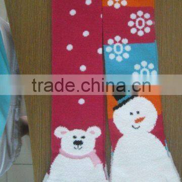 QY-381 cheapest cartoon tube five-toe socks for Christmas