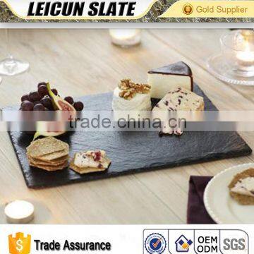 Factory Direct Sales Wholesale Natural Rectangle Black Slate Plate Stone Plate