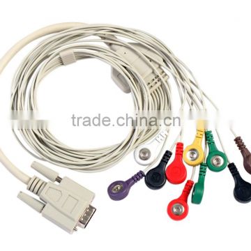 Hot sale 12 lead holter ecg cable