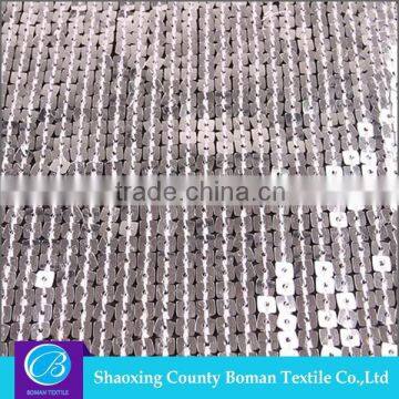 Fabric supplier New style Fancy Knitted fish scale sequin fabric