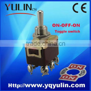 High quality On off on 3 block 6 pin illuminated toggle switch