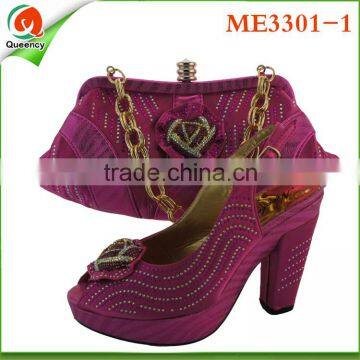 wholesale ladies italian matching shoes and bag for women clutch bag and women's shoes