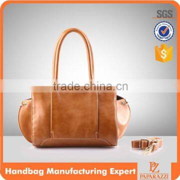 3259- 2016 alibaba wholesale custom 100% real leather brown bags handbag China leather supplier Paparazzi