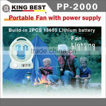 KING BEST Portable Build-in 2PCS 18650 Lithium battery with a USB charging cable battery powered table fan