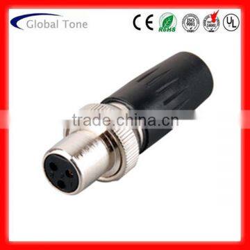 Mini XLR female with lock ring