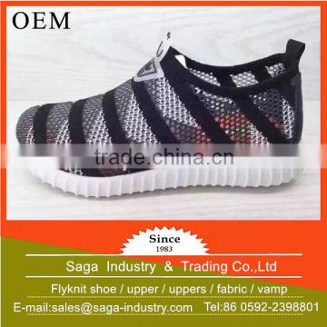 2016 Fashion breathable polyester flyknit fabric for shoes kids flyknit shoes