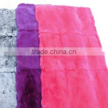 Factory direct supply dyed color 100% real rex rabbit fur plate for garment