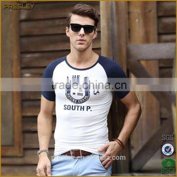 high quality raglan sleeve t-shirt customized logo cotton jersey men t shirts