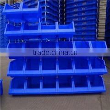 Small blue plastic compartment boxes