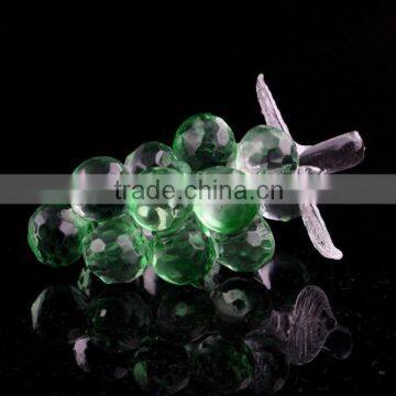 green crystal grape cluster figurines