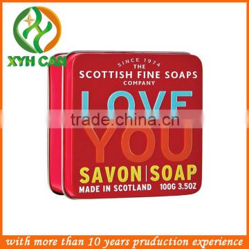 Good quality XYH tin can /tin box packaging product for soap /beer /berverage