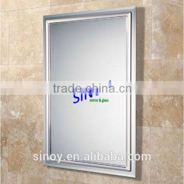 Clear float glass Qingdao factory round plain mirror with wide bevelled edge