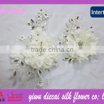 Rhinestone and Lace Decorated Trim Flower Accessories