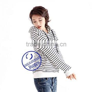 Custom Striped Pullover Sweatshirts Hoodies Women photo-3