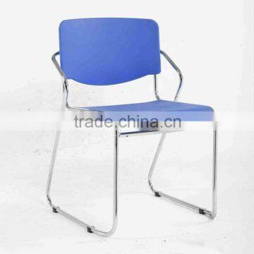 factory wholesale stackable plastic colored office chair with arms 1002G