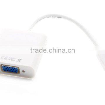 Mini Dp VGA adapter cable Mini DisplayPort DP to VGA converter /Thunderbolt AV cable