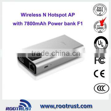 Broadband wireless N wifi router with battery