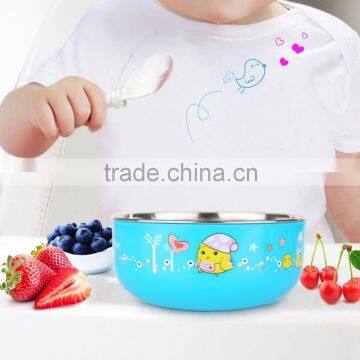 Baby Mate 2 PCS Stay Put Baby Suction Bowl with Lid Stainless Steel Bowl for Kids Suction Bowl -350ml