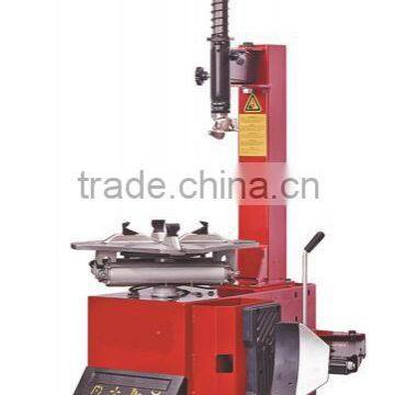Car tyre changer pneumatically operated tilting column