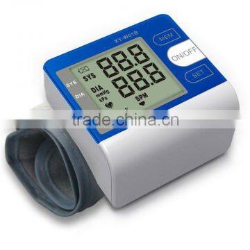 Blood pressure monitor wrist type with big LCD display model:XY-W01B