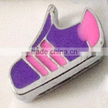 8mm Zinc Alloy Good Enamel Sport Shoes Slide Charms Jewelry