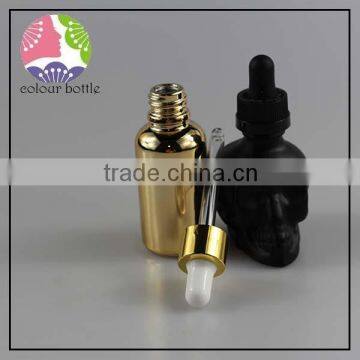 trade assurance Hot sales! french square red 30ml glass dropper bottle for syrup with childroof&stamper cap for e liquid