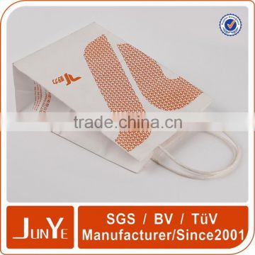 Hot selling white kraft bags with handles manufacturing