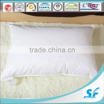 Standard plain white anti allergy down feather pillow for home