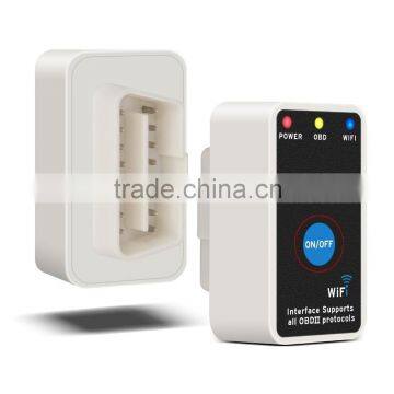 New Arrival Elm327 V2.1 Super Mini Wifi On/off Switch Obd2 / Obdii Elm 327 for IOS iPhone iPad Android