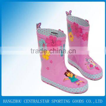 sexy girls rubber rain boots with cotton lining