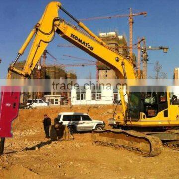 backhoe with hydraulic breaker