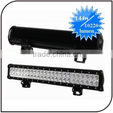 Waterproof Dual Row Spot&Flood Combo Driving Lamp Aluminum Alloy 144w Led Light Bar for 4WD Off Road