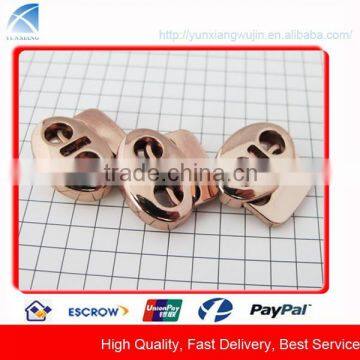 CD1458 Hot Sale Fashion Metal Small Rose Gold Cord Stopper