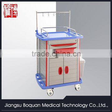Five Drawers Plastic-steel Columns With One Dust Baskets ABS Transfusion Trolley photo-4