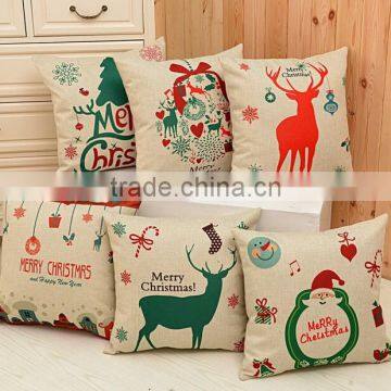 Merry Christmas Gifts to Every Home Cotton Linen Throw Pillow Case Cushion Cover Home Sofa Decorative 18 X 18 Inch