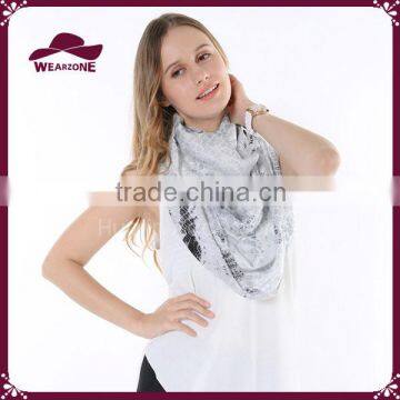 Fashion Spring/summer Sample Viscose Snood Scarf with scale printed