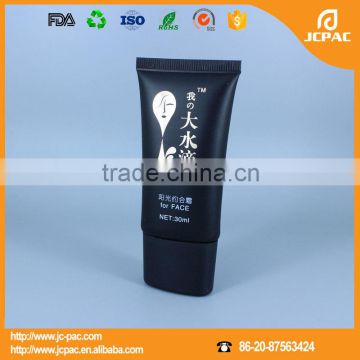 Oval Black Cosmetic Plastic Tube for Sunscreen Cream