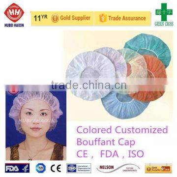 Hot Sale Disposable Nonwoven Bouffant Cap