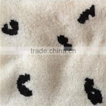 High Quality White and Black Polyester/ Acrylic Blend Faux Fur Fabric photo-2