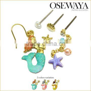 mermaid earring charms necessary for summer clothings no moq