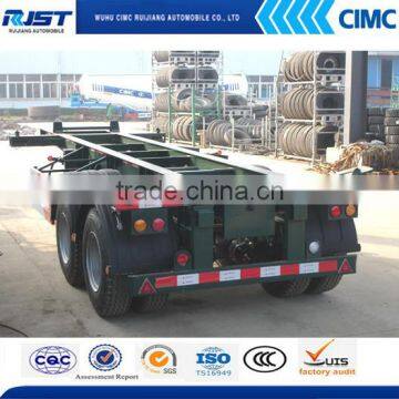 20ft/40ft two axle skeletal semi trailer