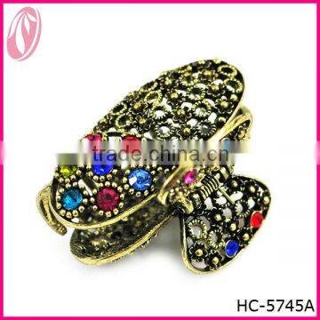 Wholesale colorful diamante Metal Hair Claw/hair grippers