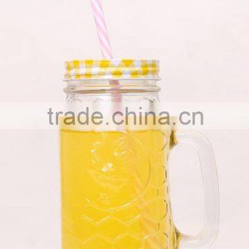 700ml Glass Mason Jar With Handle and Metal Lid photo-4