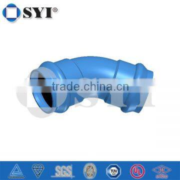 Ductile iron Double Sockets 45 Deg Bend for PVC Pipes