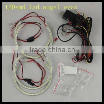 New 4 * 131MM LED 120smd Angel Eye Halo Light Error Free for BMW E46 E39 E38 E36 White 3 5 7 series